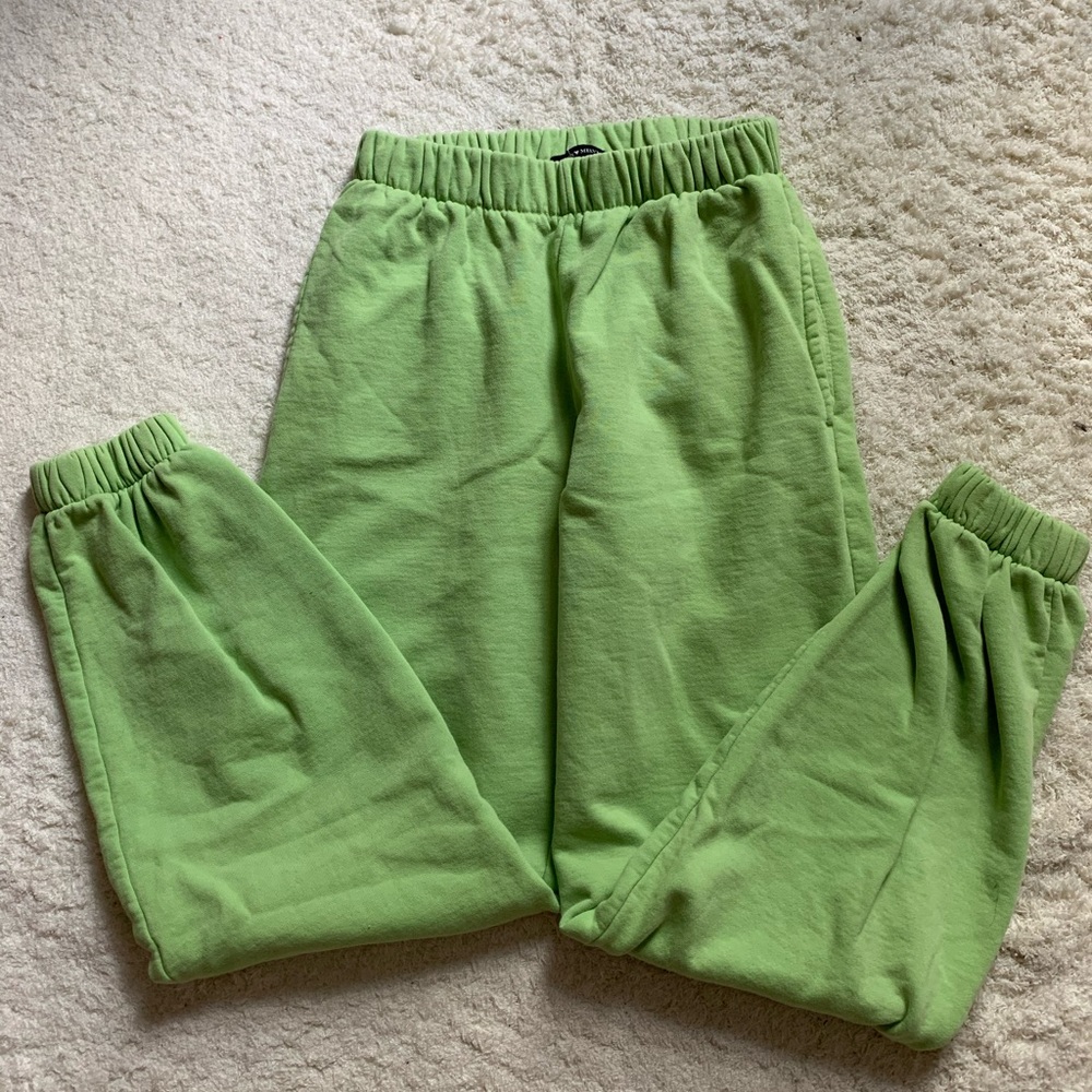 brandy melville green rosa sweatpants